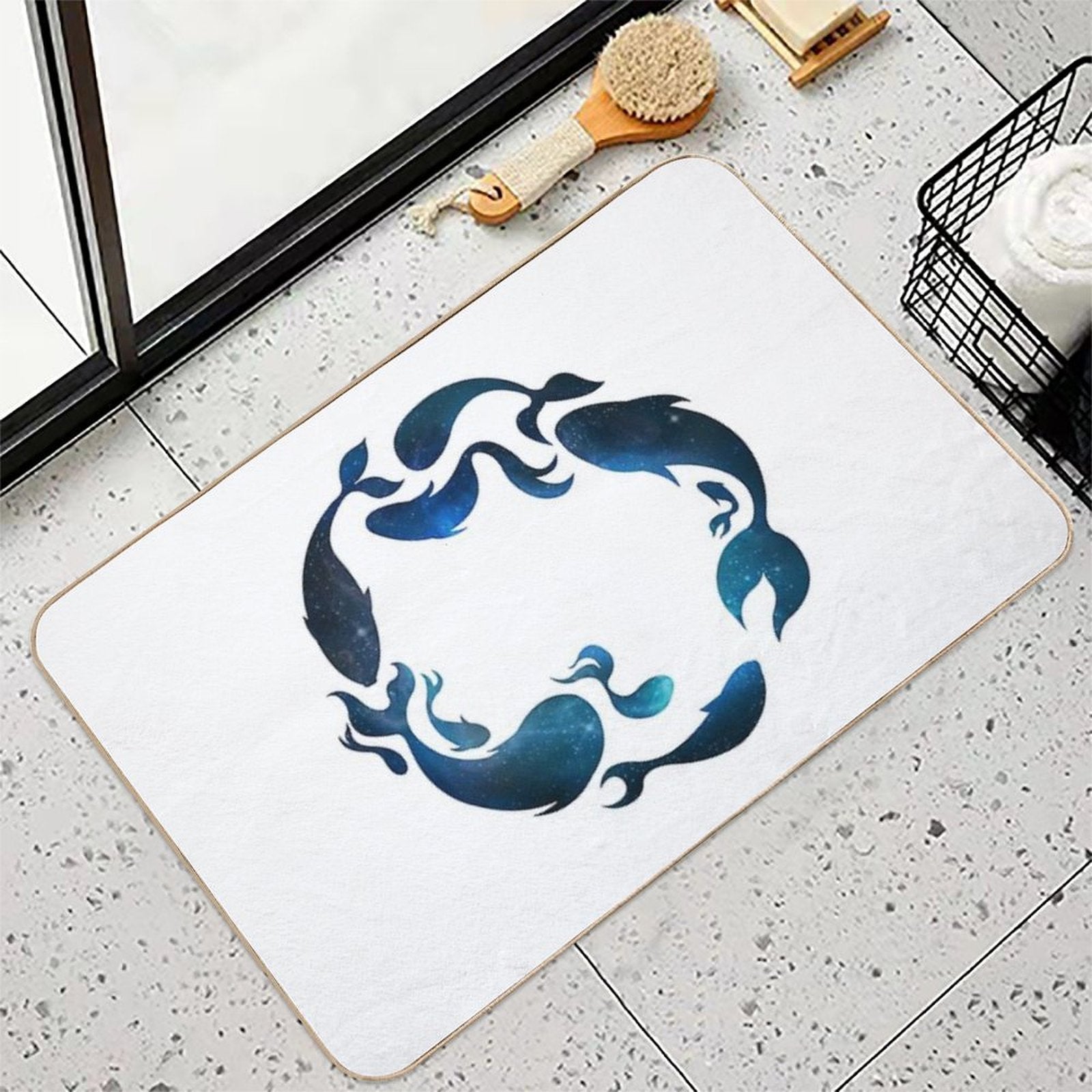 Aquatic Galaxy  Easy To Clean Bath Mat