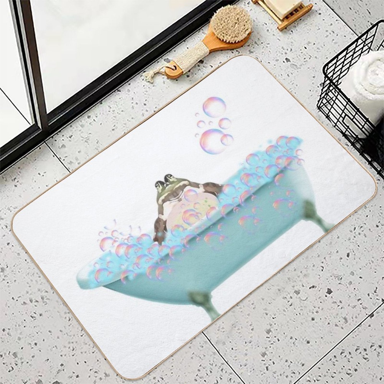 Toad Taking A Bath  Pet-Safe Bath Mat