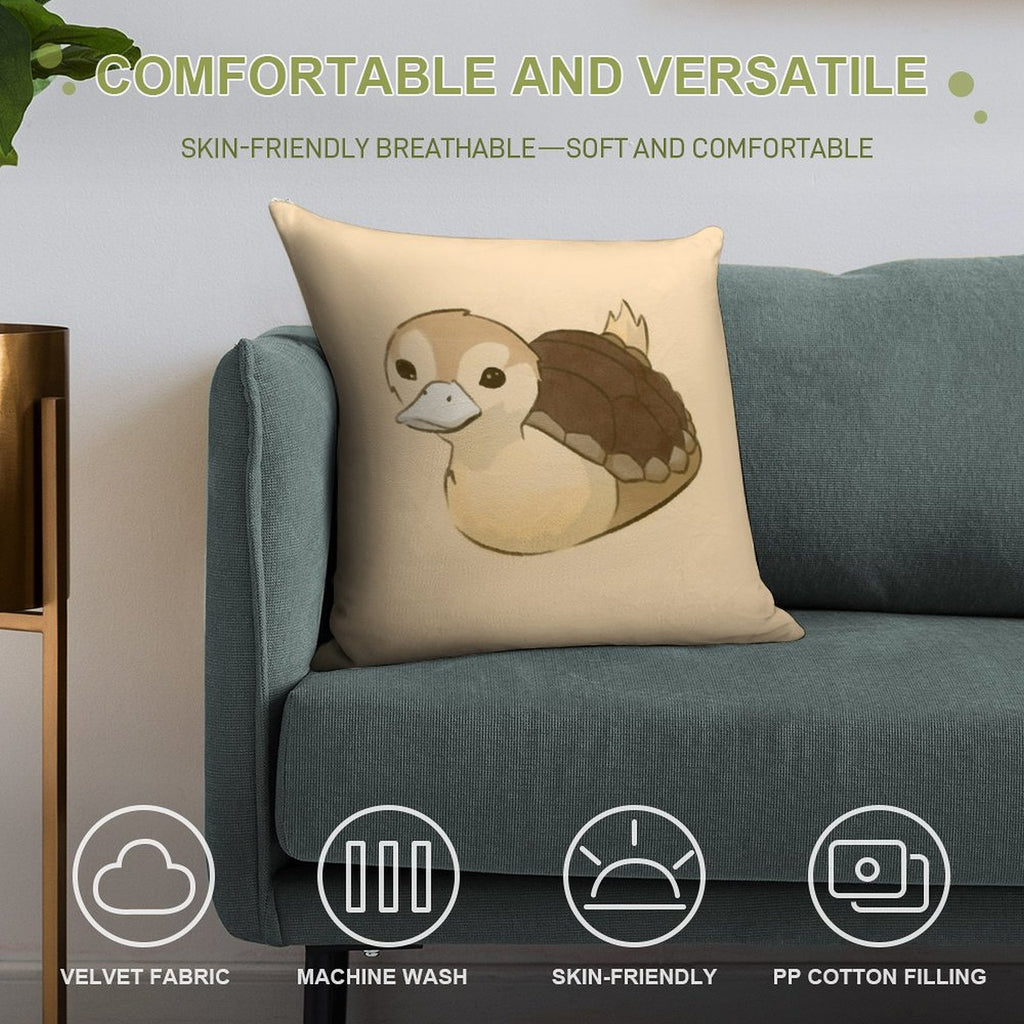Avatar Turtle Duck Soft Bedroom Essential Throw Pillow