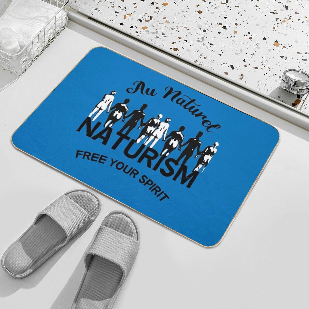 Naturism Gifts - Nudist Shirts - Naturist Bags - Beach Gifts - Lifestyle Gifts - Nude  Repositionable Bath Mat