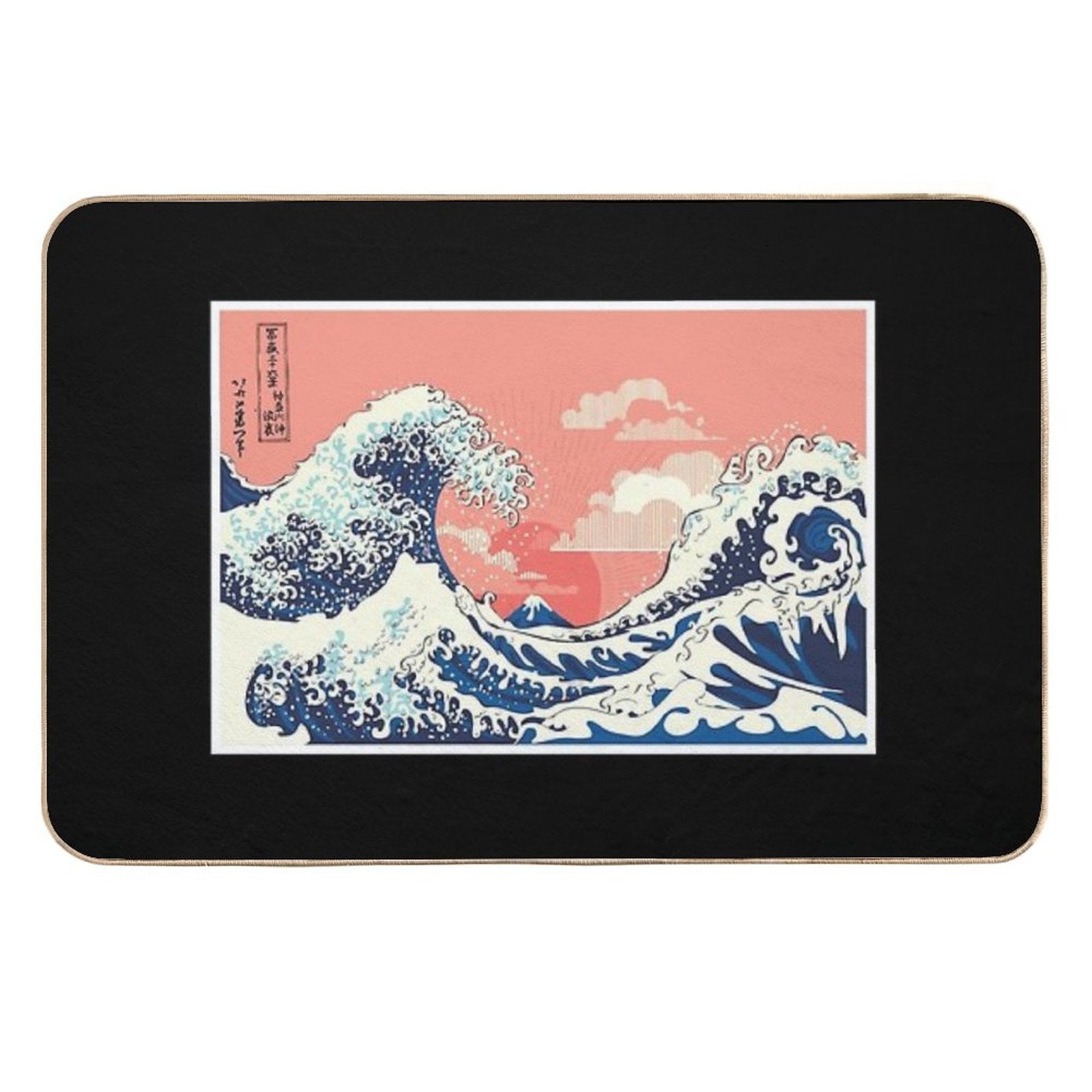 Great Wave of Kanagawa  Easy Maintenance Bath Mat