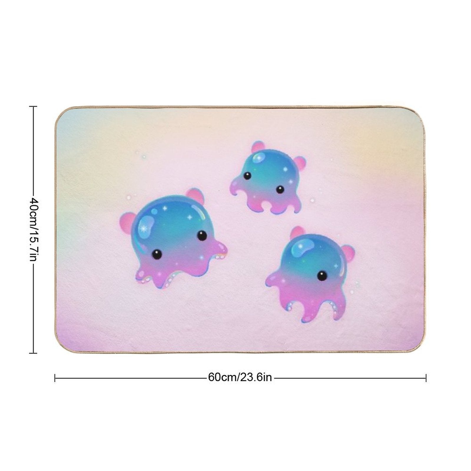 Grimpoteuthis (Dumbo Octopus)  Non-Slip Bath Mat