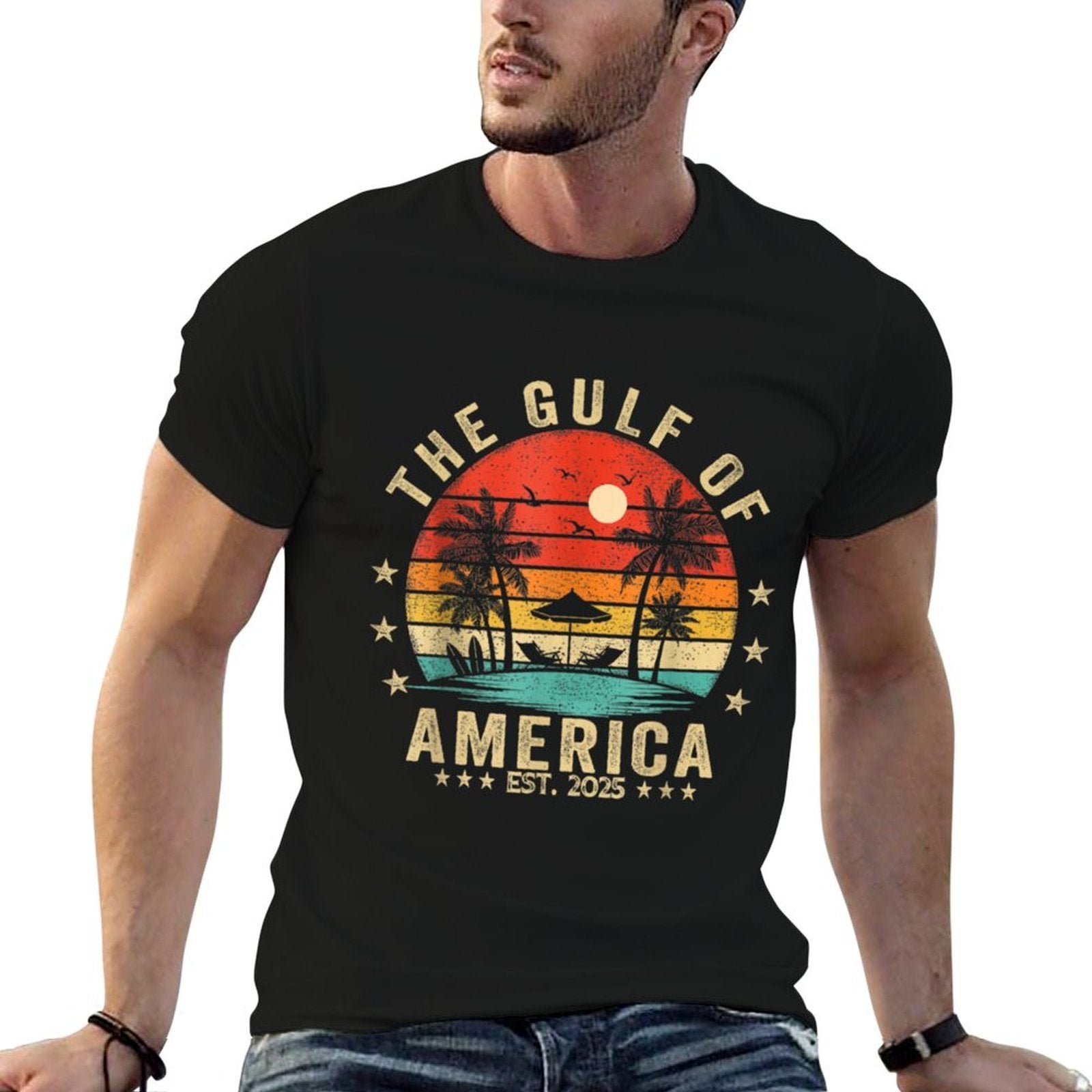 Gulf of US America Shirt Retro Golf of US America Shirt  Stretchy T-Shirt