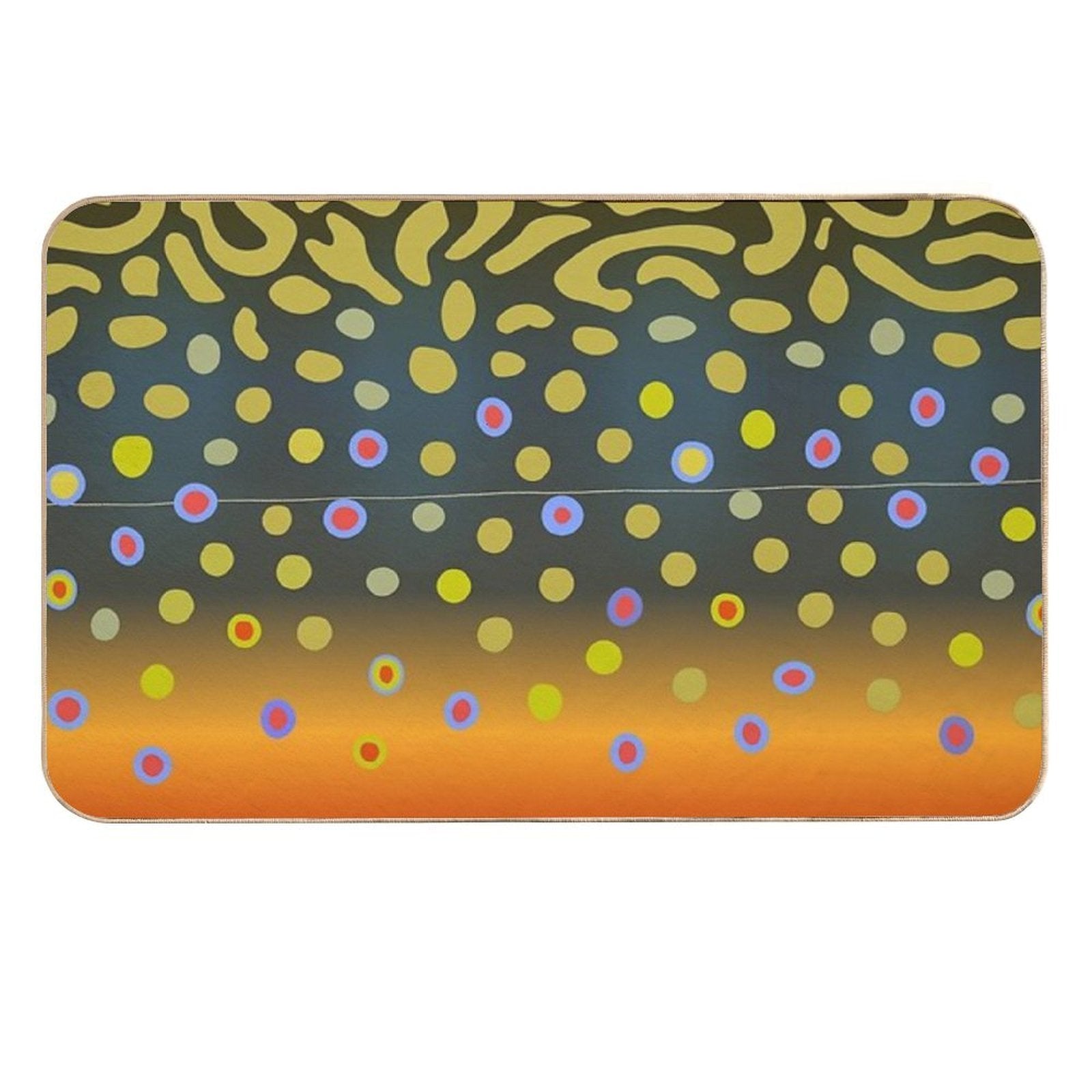 Brook Trout Skin  Odorless Bath Mat
