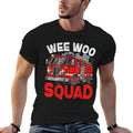 Wee Woo Squad Funny Firefighter Fire Truck Fireman Men Women  Slim-fit Cut T-Shirt