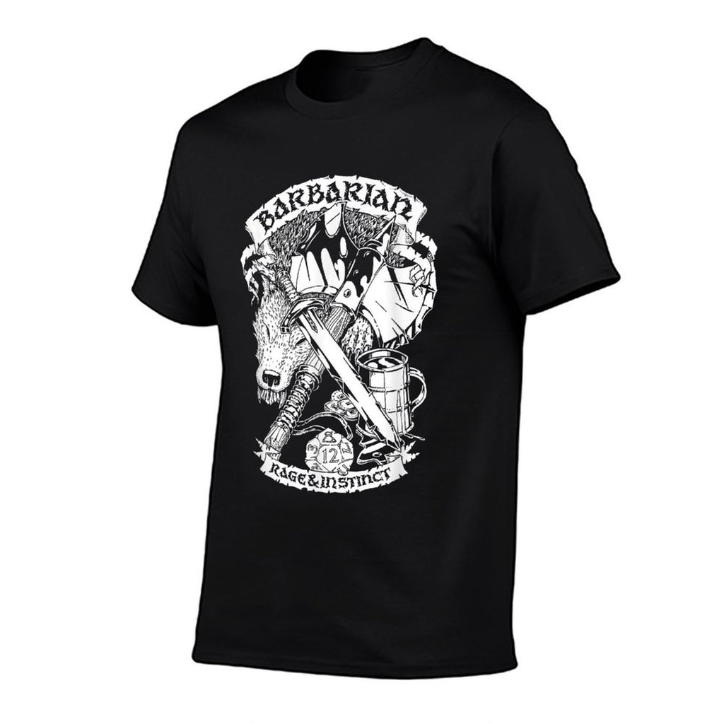 Fantasy RPG - Barbarian  Oversized Silhouette T-Shirt