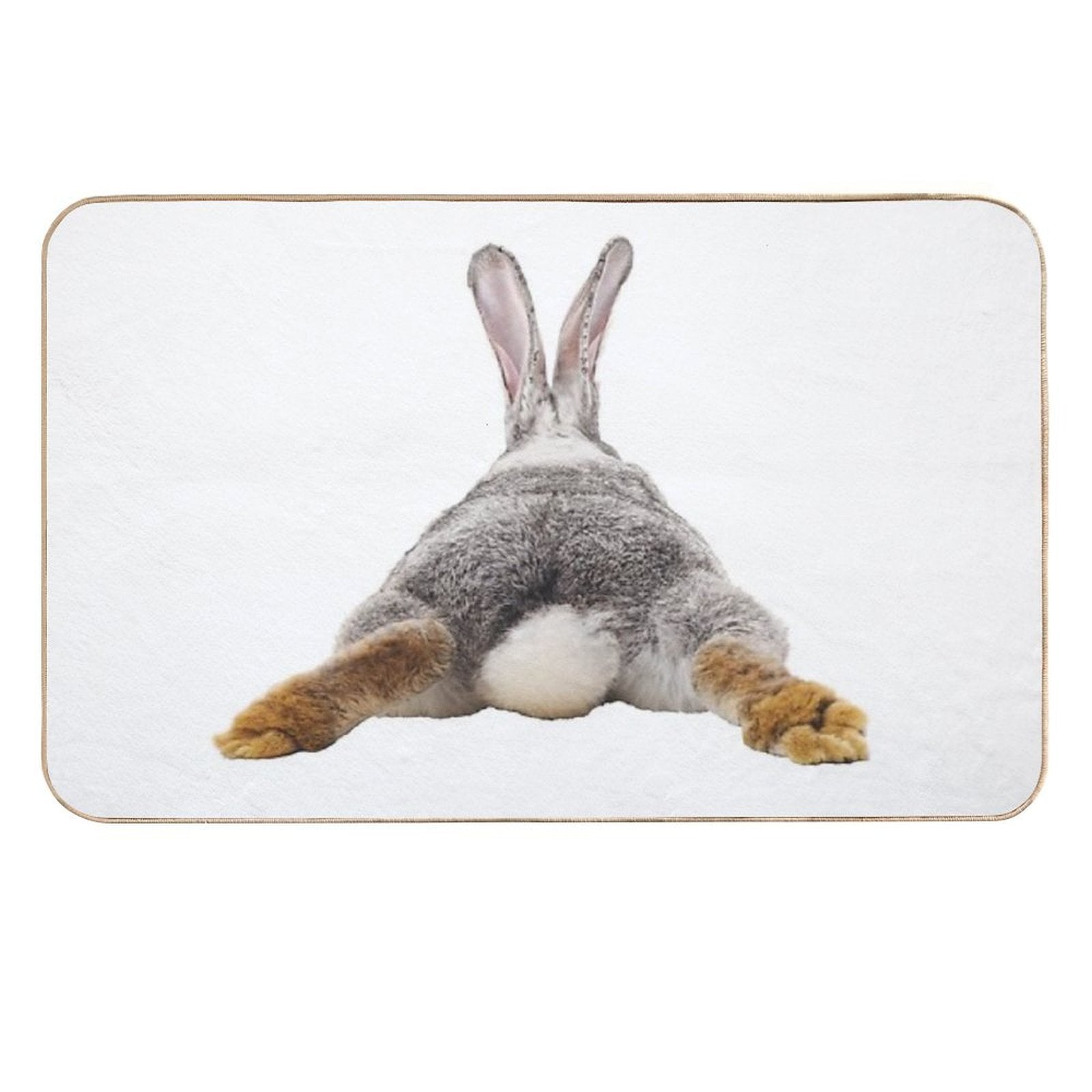 Cute Bunny Rabbit Tail Butt Image Picture  Repositionable Bath Mat