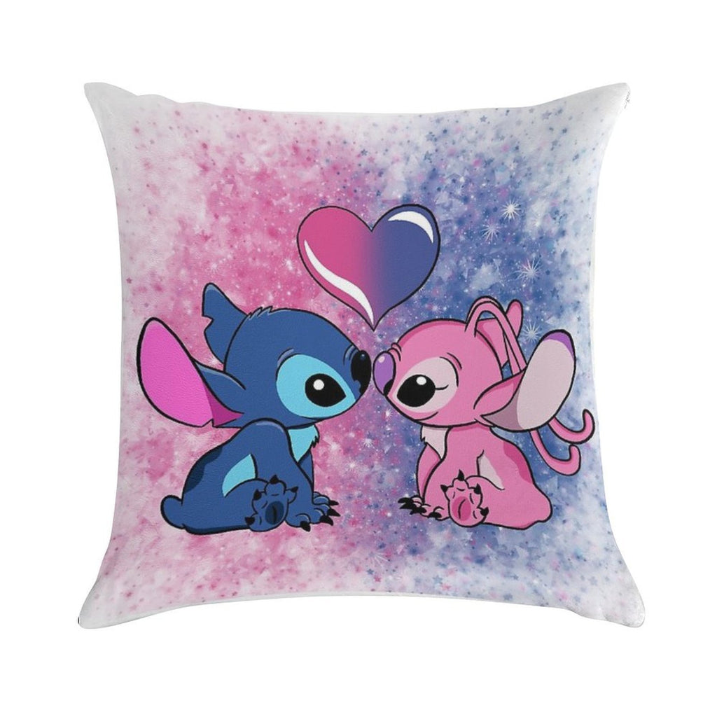 Stitch And Angel Soft Shrink-Resistant Throw Pillow
