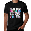Are You Kitten Me Right Meow Anime 6th Birthday Cat Kitten  Polyester Blend T-Shirt
