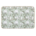 Blooming Elegance Magnolia Blossom Pattern  Long-Lasting Bath Mat
