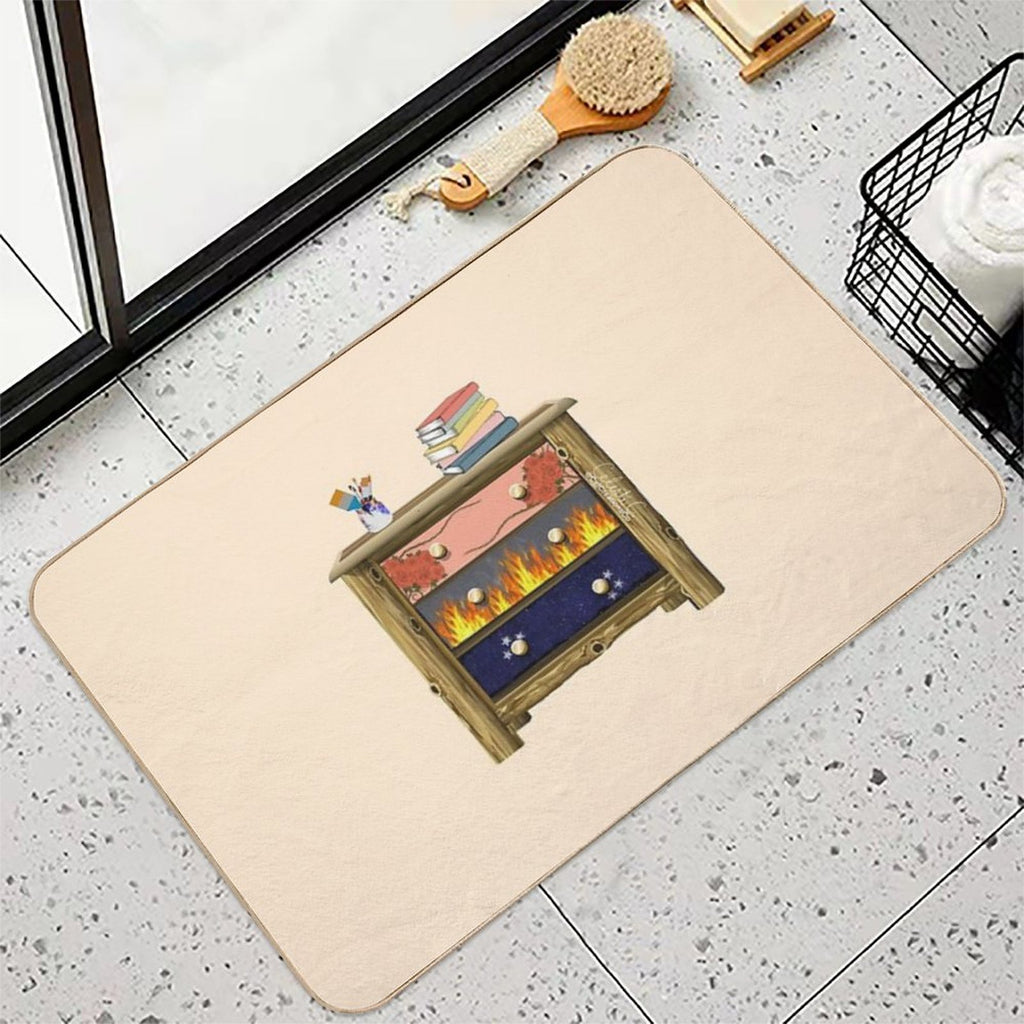 Feyre’s Painted Dresser  ACOTAR Dresser  Easy Maintenance Bath Mat