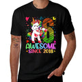6 Years Old Flossing Unicorn Gifts 6th Birthday Girl Party  Stretchy T-Shirt