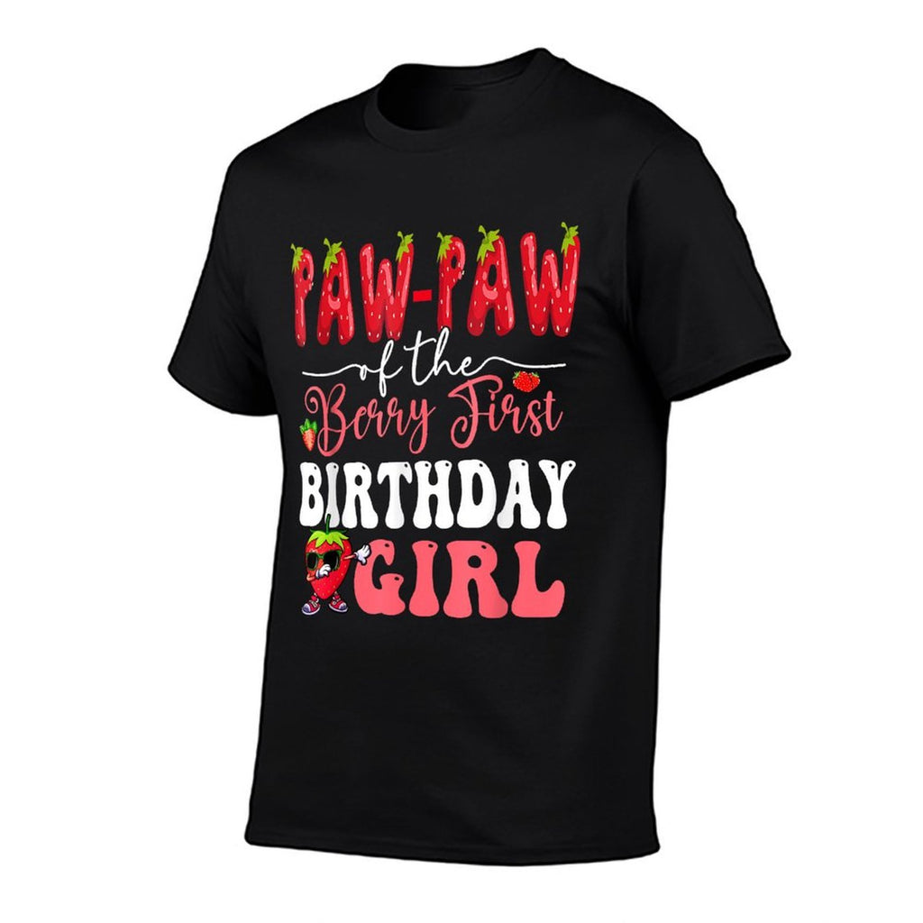 Pawpaw of Berry First Birthday Girl Sweet One Strawberry  Slim-fit Cut T-Shirt