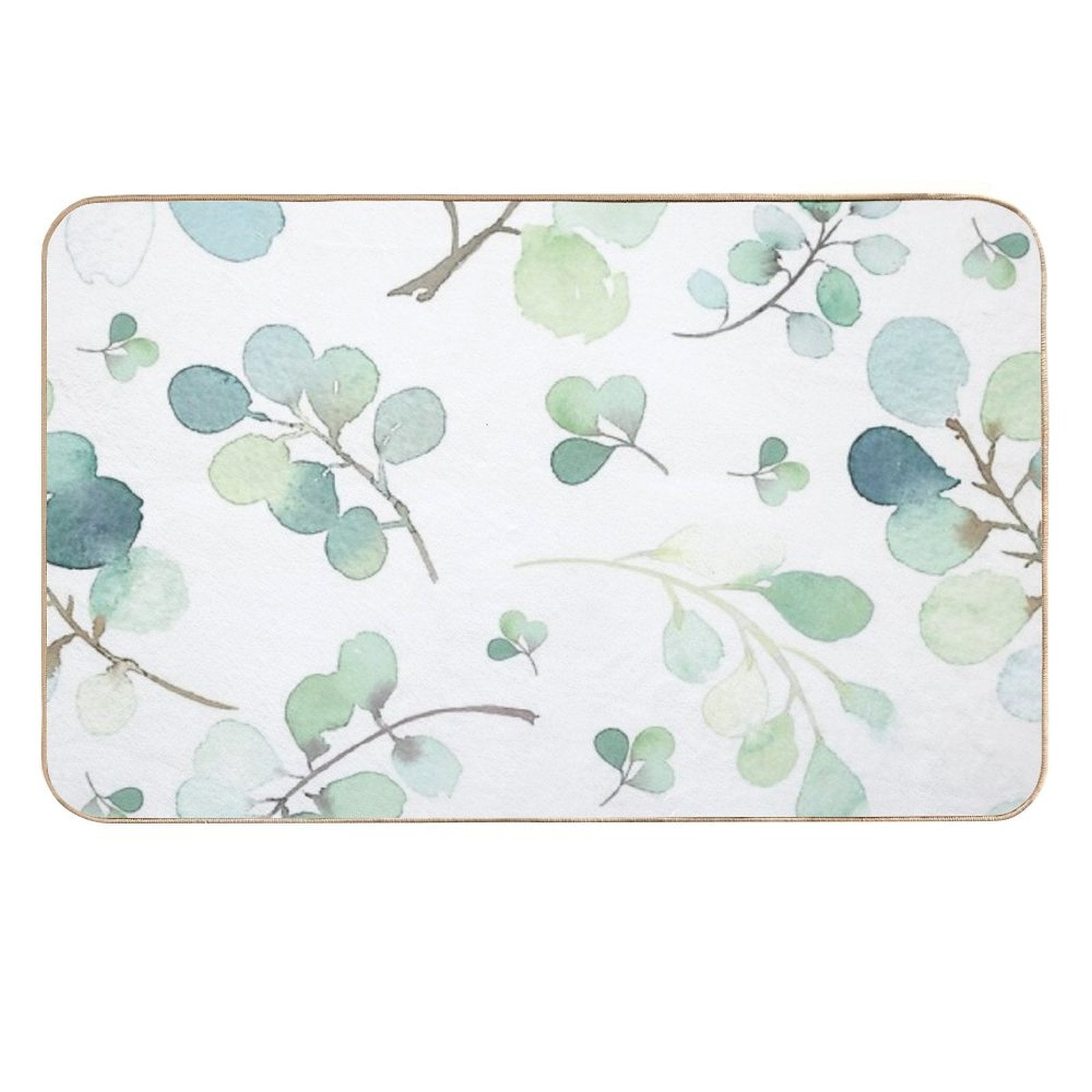Botanical Leaves, Leaf Pattern  Odorless Bath Mat