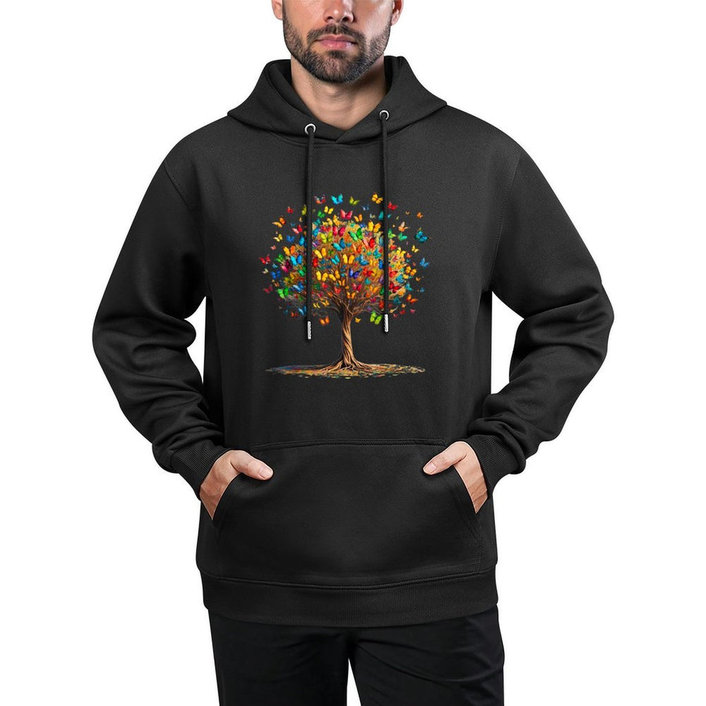 Butterflies Tree Nature Butterfly Lover Lepidopterist Cotton-Polyester Blend Hoodie