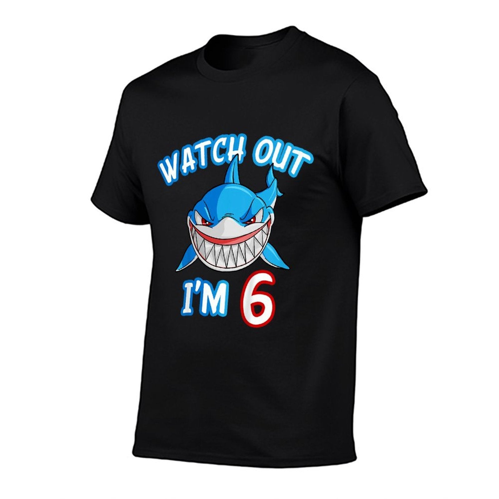 Kids 6 Yrs Old Boy Watch Out Shark SHIRT 6th Birthday  Quick-drying T-Shirt