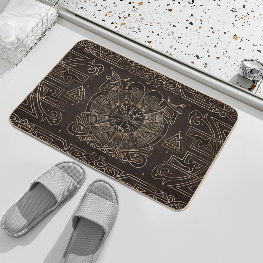 Vegvisir - Viking Compass Ornament  Slip-Resistant Bath Mat