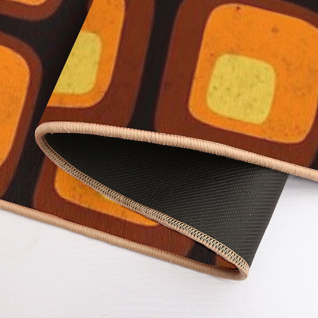 60s Retro Mod  Easy Maintenance Bath Mat