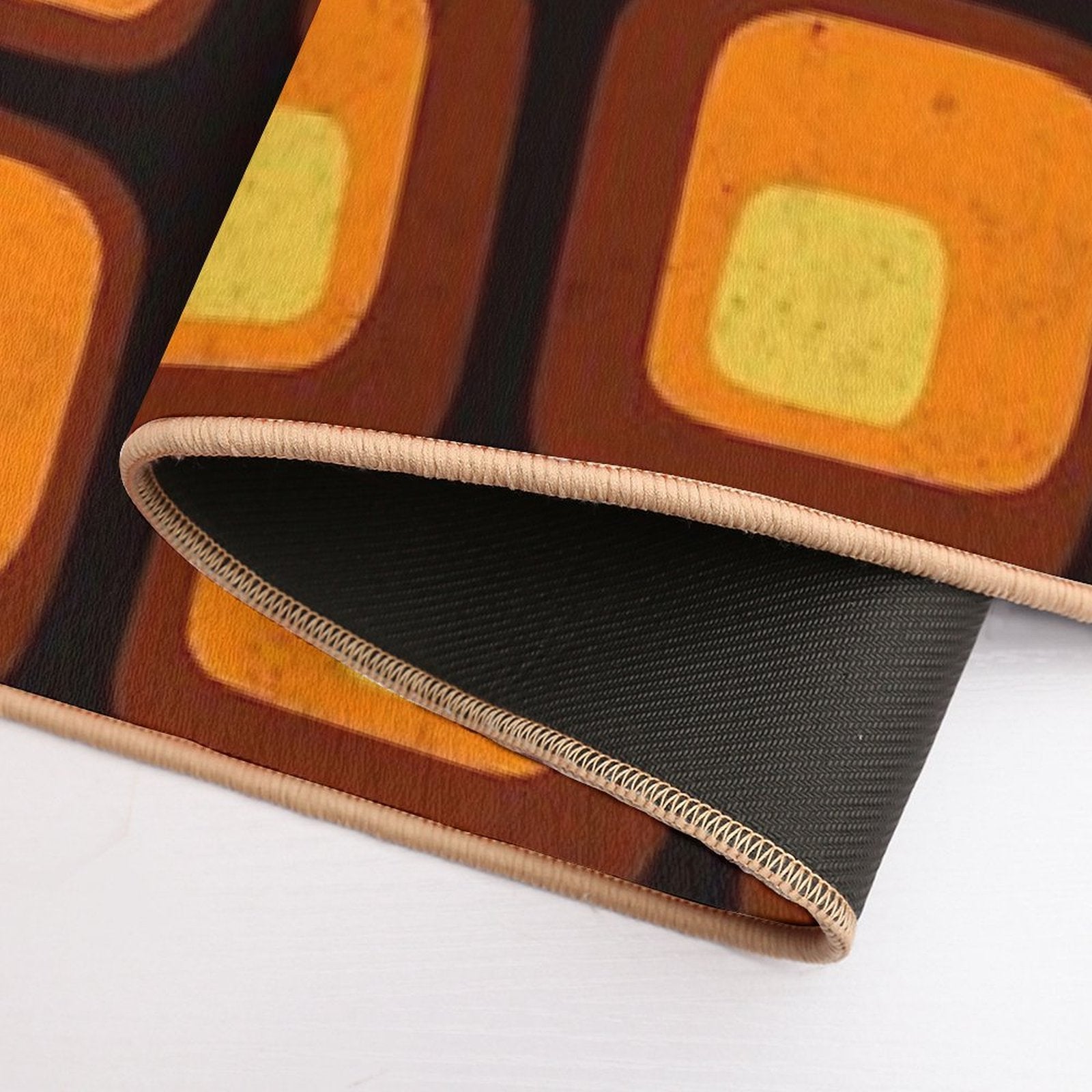 60s Retro Mod  Easy Maintenance Bath Mat
