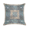 Greek Key Ornament - Greek Meander -Abalone And Gold Soft Ultra-Soft Texture Throw Pillow