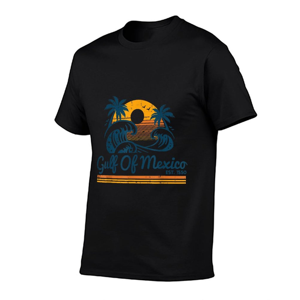 Gulf Of Mexico Est 1550 Retro Coast Beach Women Men Kids  High-quality Stitching T-Shirt