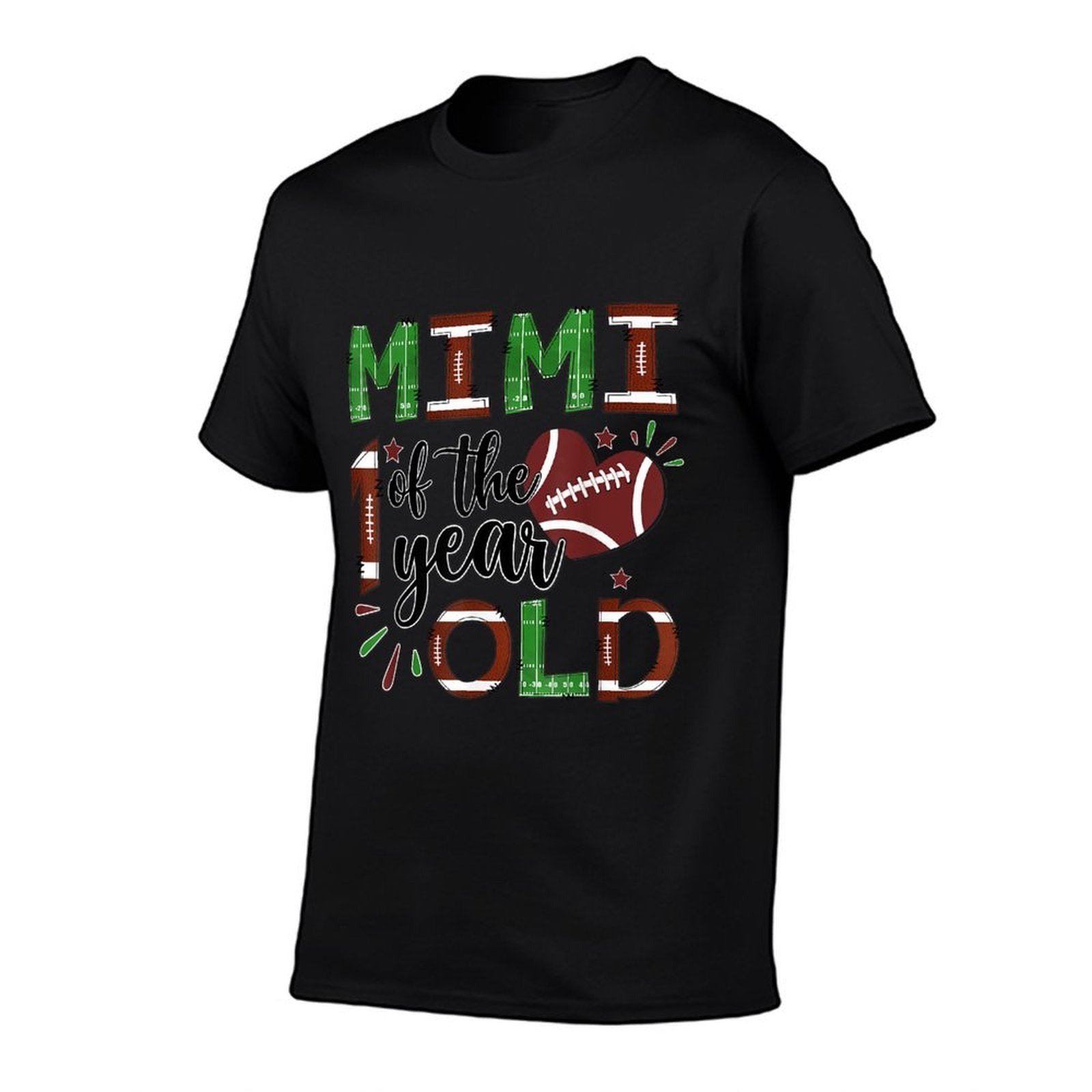 Mimi Of The 1 Year Old Football 1St Year Down Birthday  Eco-friendly Material T-Shirt