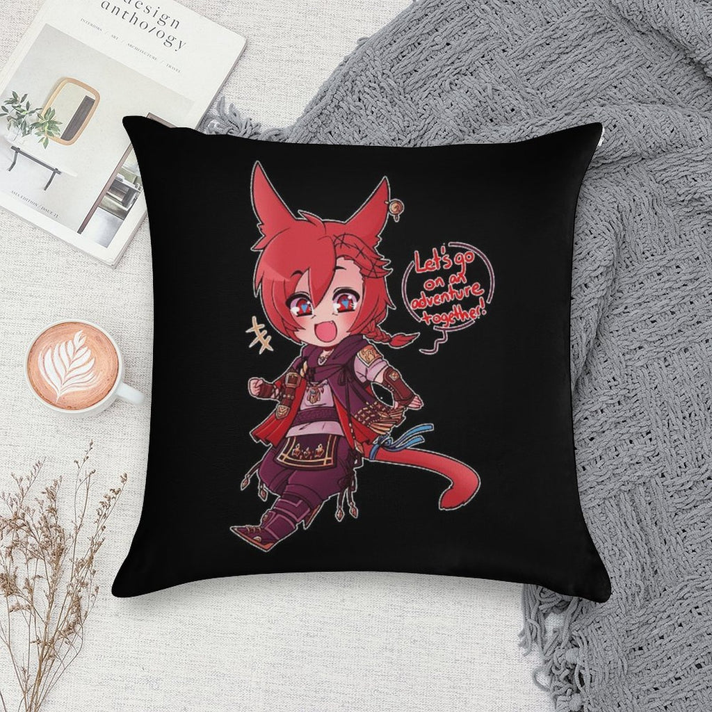 G'raha Tia, At Your Service Soft Shrink-Resistant Throw Pillow