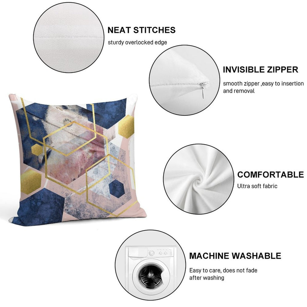 Abstract Geo Soft High-Density Material Throw Pillow