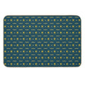 Boho Sun Moon & Stars - Navy & Yellow  Eco-Friendly Bath Mat