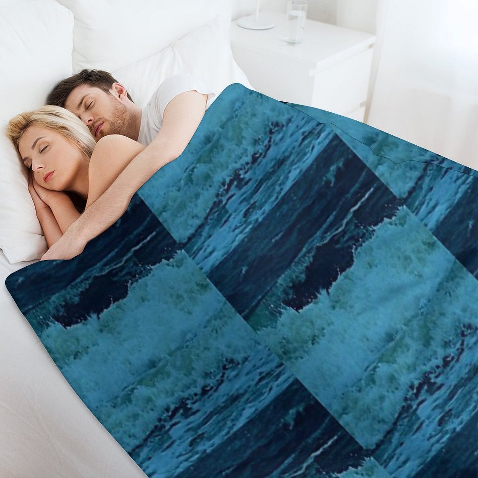 WAVES by $THCBand Wrinkle-free Throw Blanket