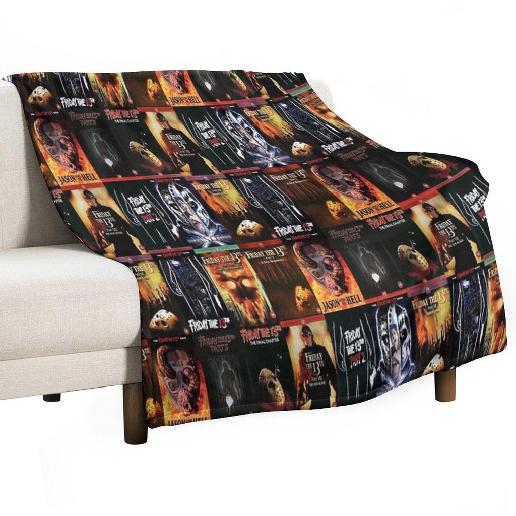 Jason Friday The 13th Movie Covers Premium Throw Blanket