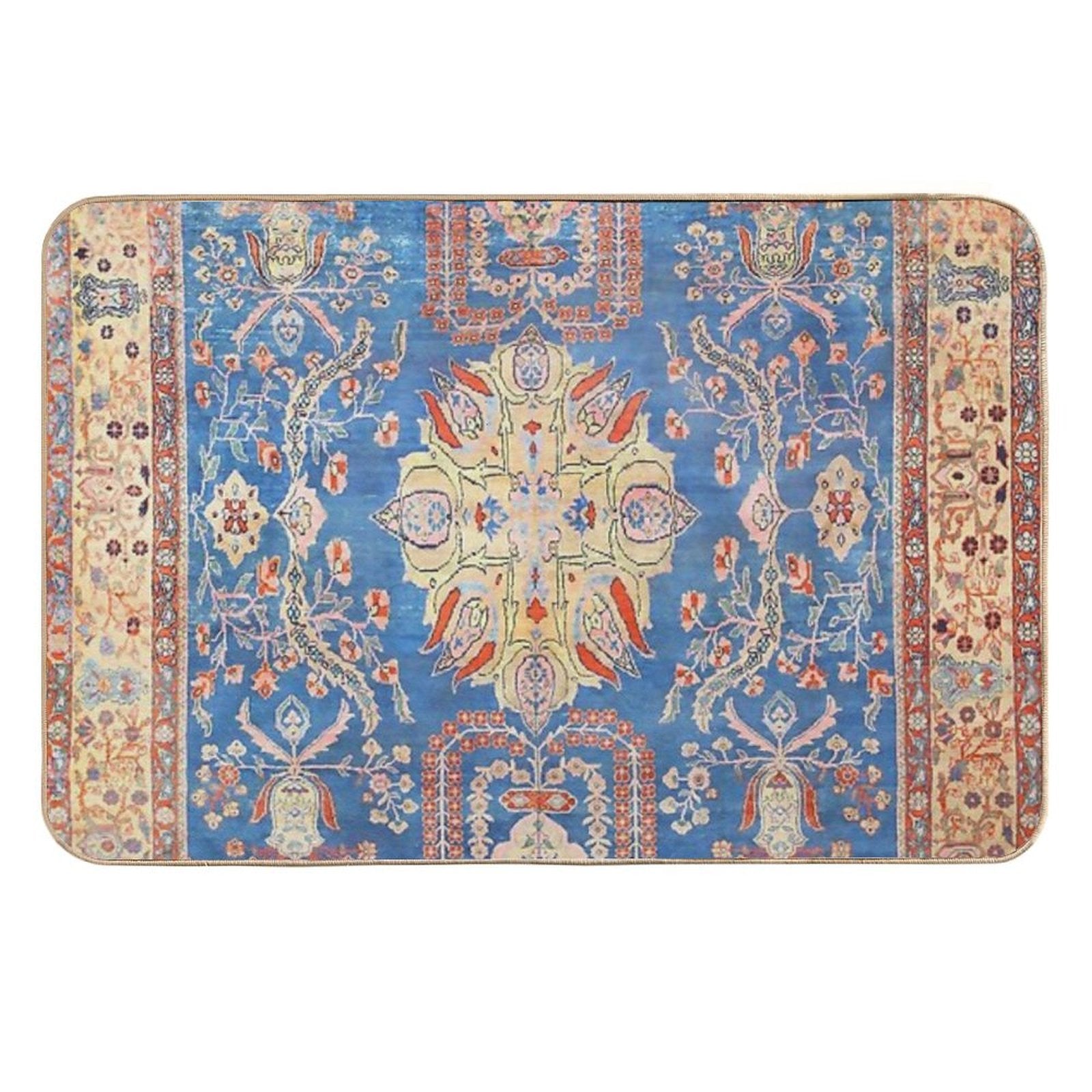 Persian Sultanabad Antique Rug Print  Anti-Trip Bath Mat
