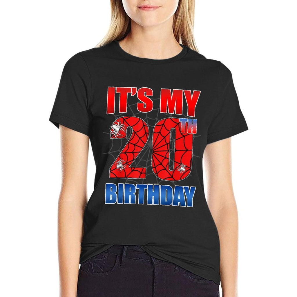 Spider Web 20 Years Old It's My 20th Birthday Boy Party  Soft T-Shirt