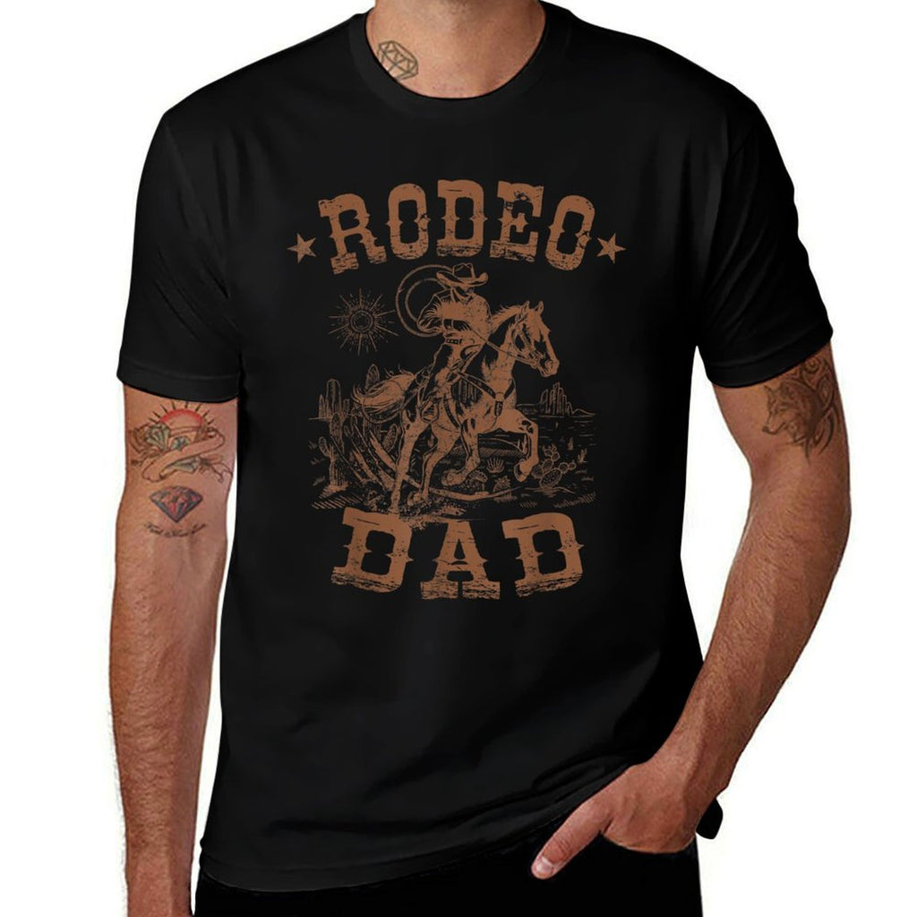 Rodeo Dad Western Cowboy Daddy Family Matching Father's Day  Wrinkle-resistant T-Shirt