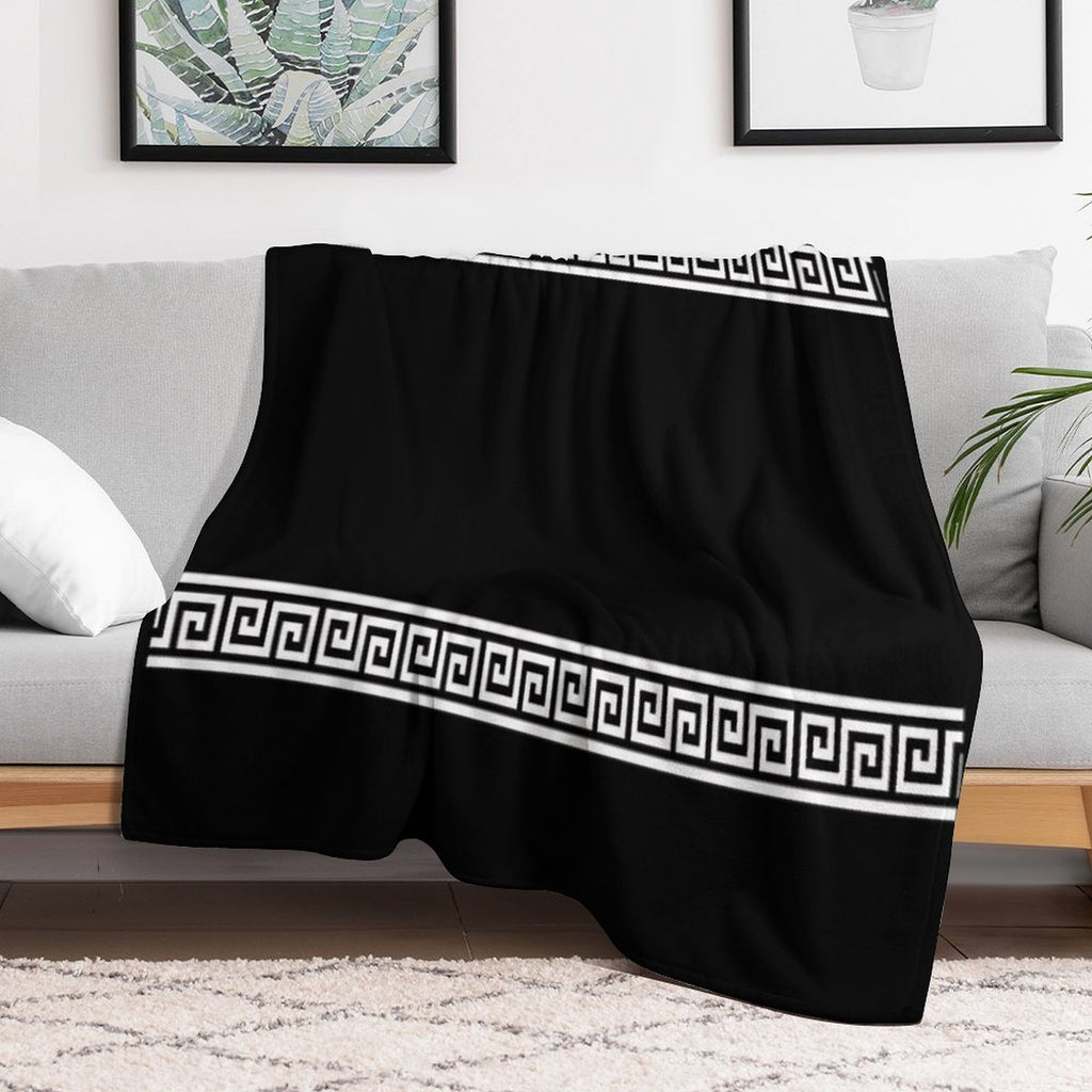Greek Geometric Pattern Comfort Throw Blanket