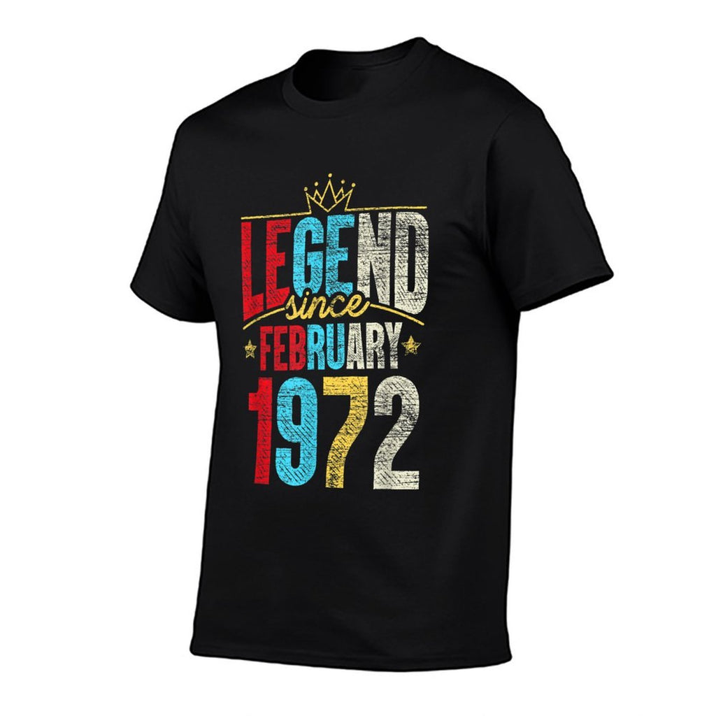 50th Birthday Gifts - Legend Since February 1972  Easy-care T-Shirt