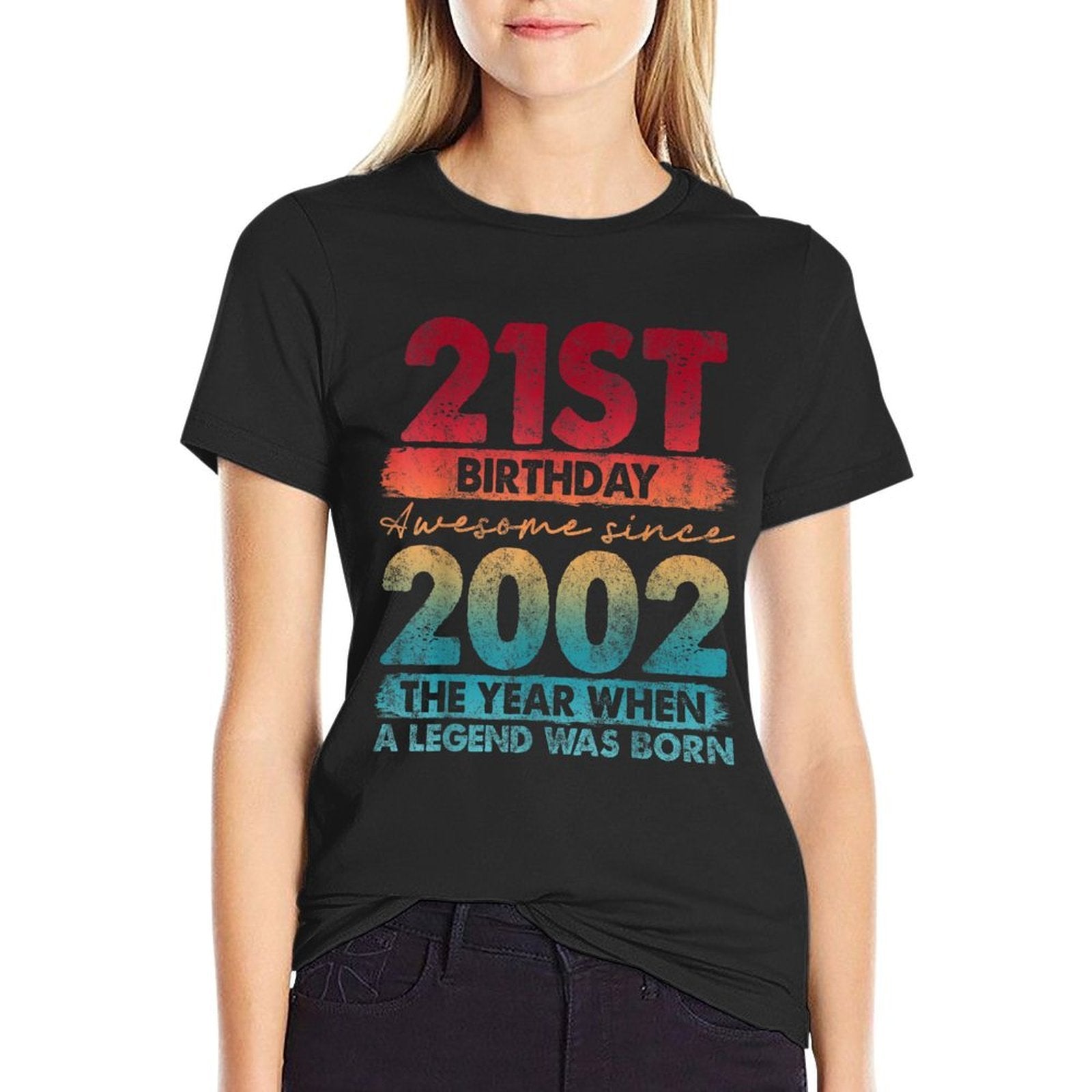 Vintage 2002 21 Year Old Gifts Limited Edition 21st Birthday  Cotton T-Shirt