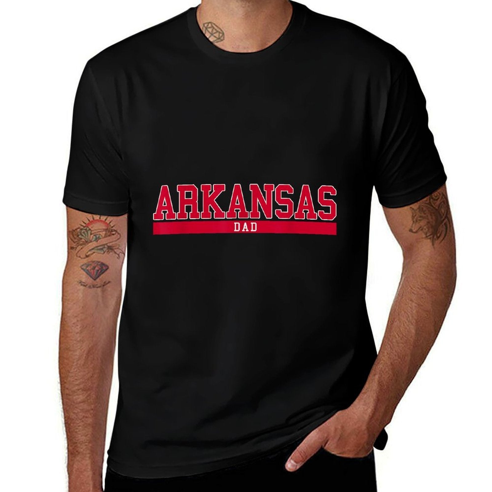 Mens Arkansas State Dad Sports  Versatile T-Shirt