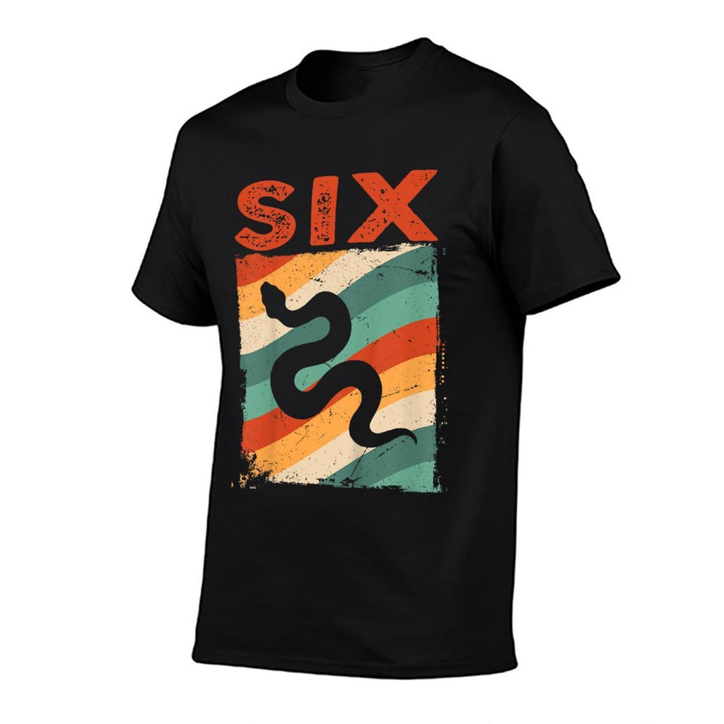 Kids 6 Year Old 6th Birthday Snake Reptile Boys Girls Kids  Trendy Pattern T-Shirt