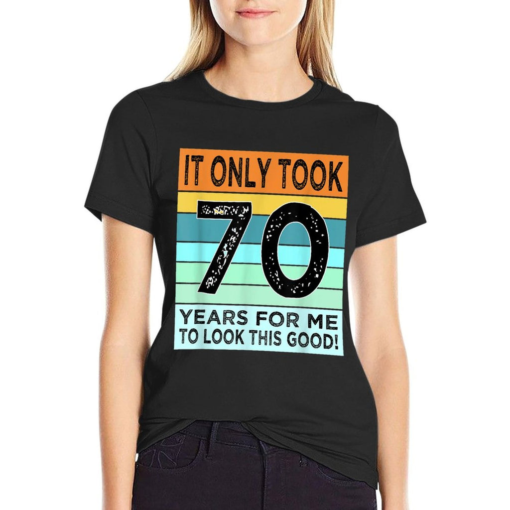 70th Birthday Tshirts For Men Women Turning 70 Years Old  Polyester Blend T-Shirt