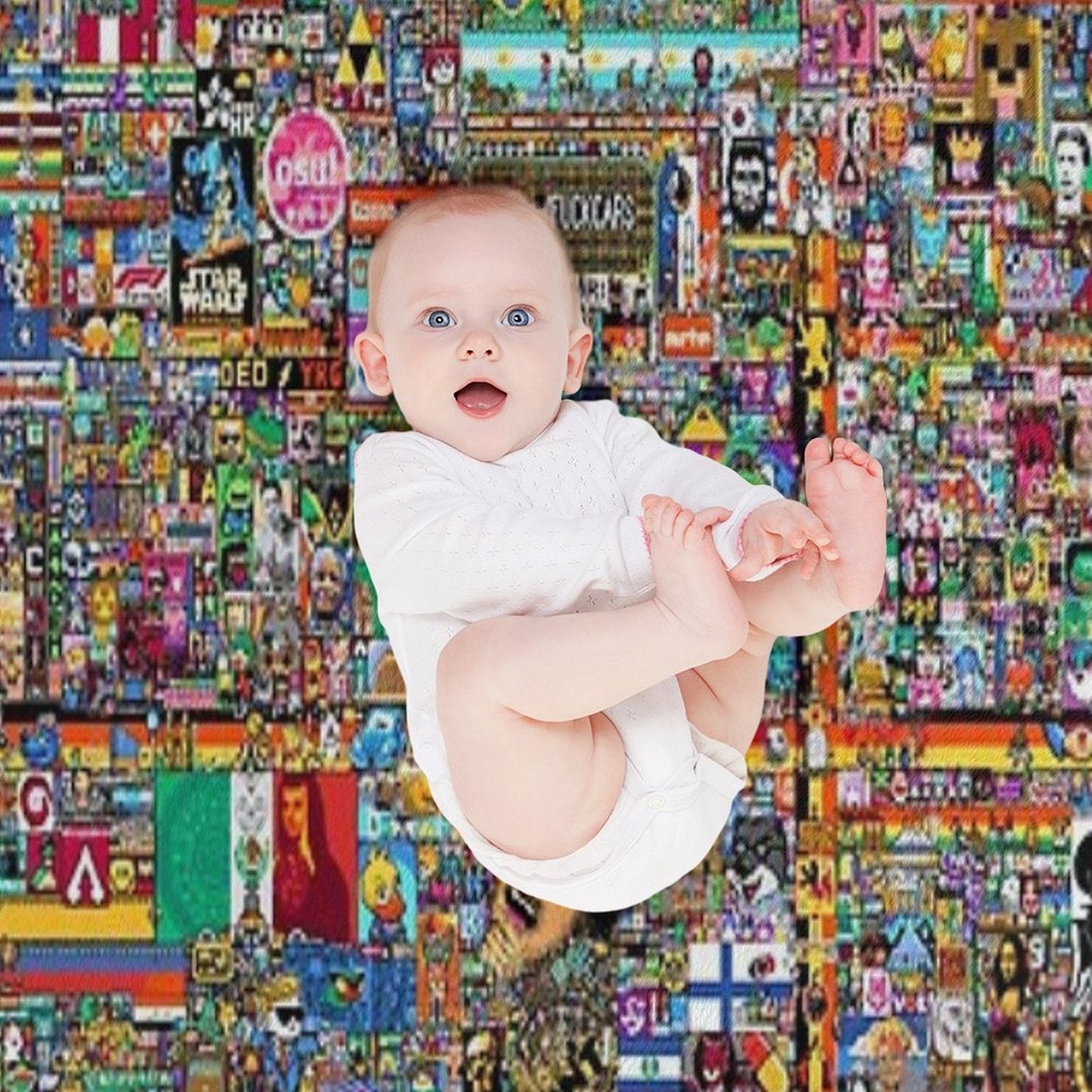 Reddit Place Rplace Sustainable Throw Blanket