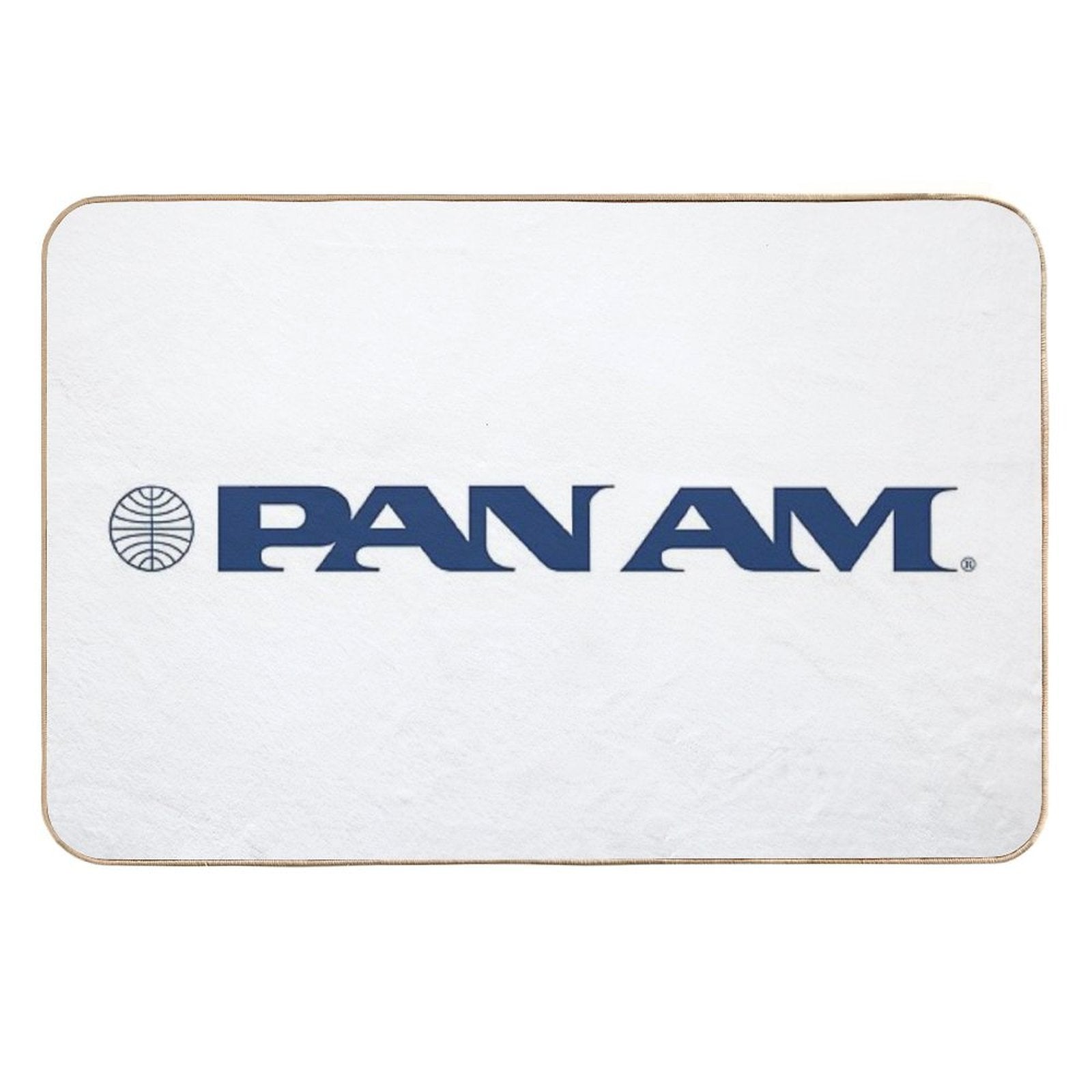 Pan Am Stylized Wordmark with Globe  High-Traffic Bath Mat