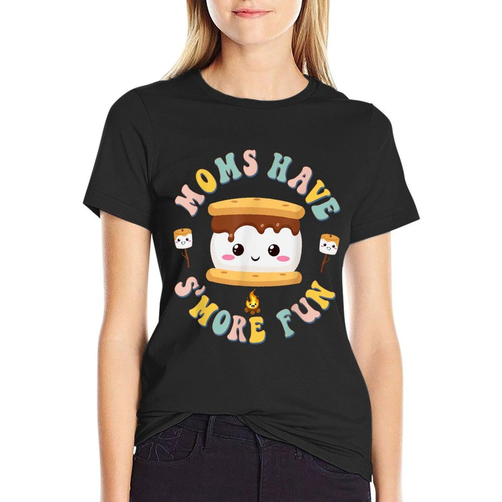 Mothers Camping Kawaii Smores Moms Have Smore Fun Camping  Breathable T-Shirt