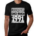 Legendary Since Bday March 1991 30th Birthday  Quick-drying T-Shirt