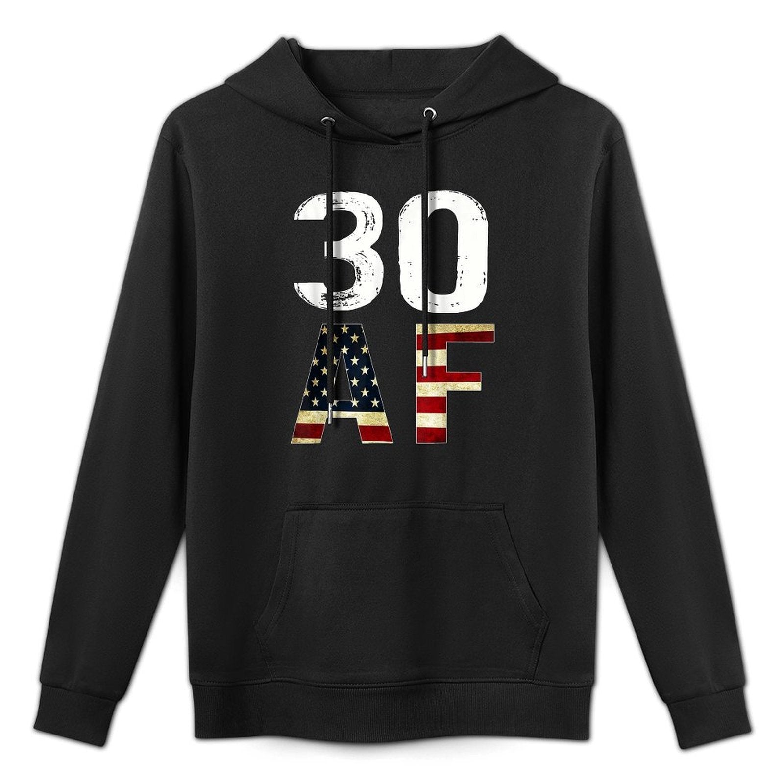 30 AF 30th Birthday American Flag Colorfast Hoodie