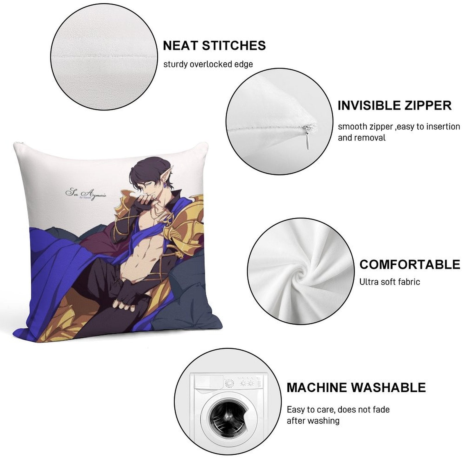Ser Aymeric Soft Gift Ready Throw Pillow