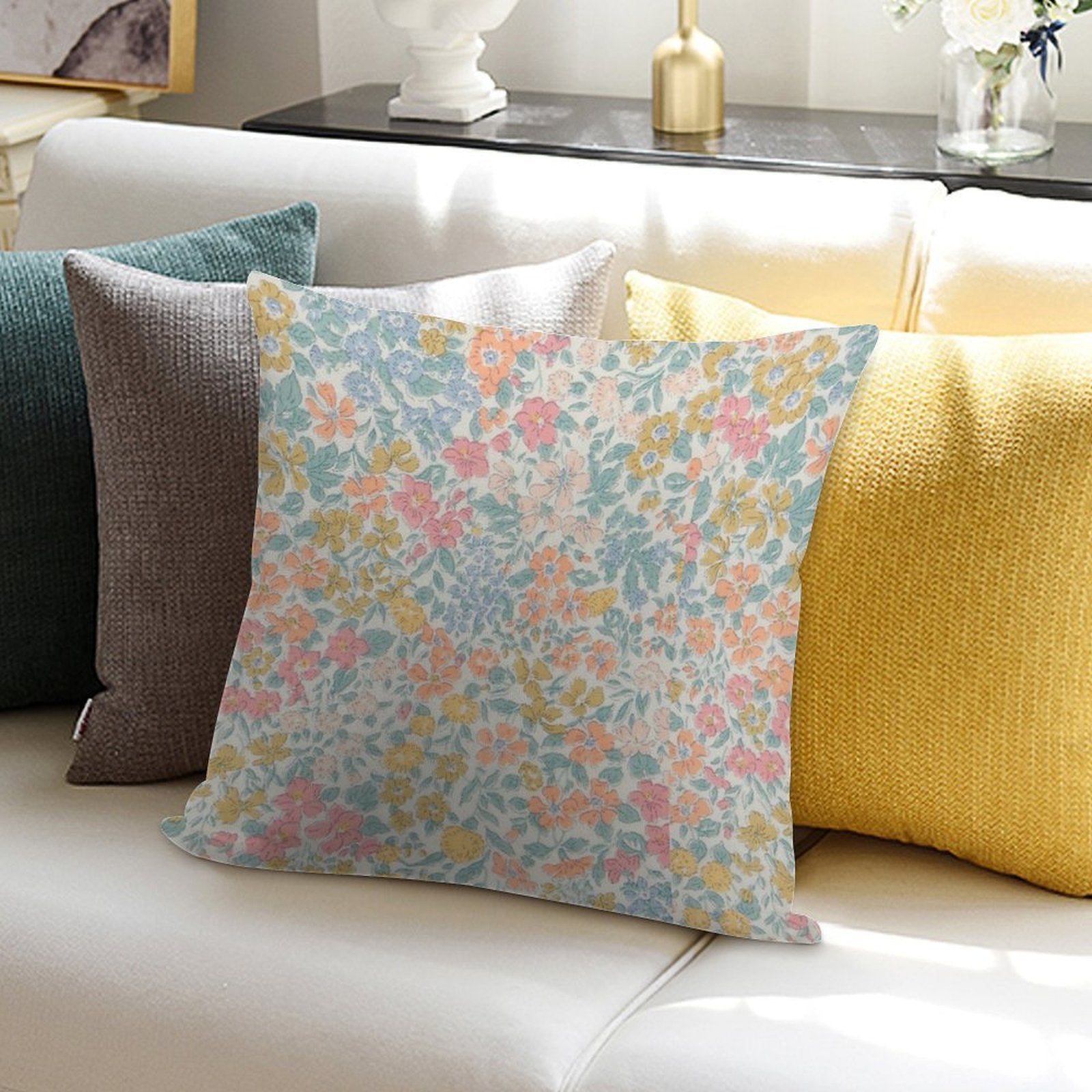 Multicolor Liberty- Betsy Soft Fade-Resistant Throw Pillow
