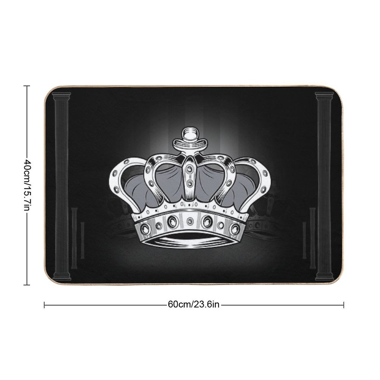 Crown - Grey 2  Easy Maintenance Bath Mat