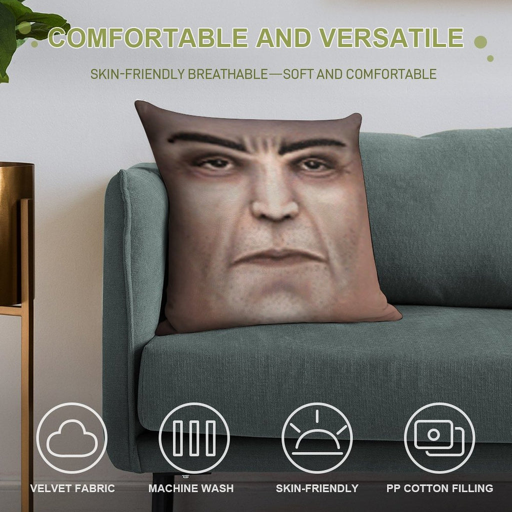 Funny Passport Guy Soft High-Density Material Throw Pillow