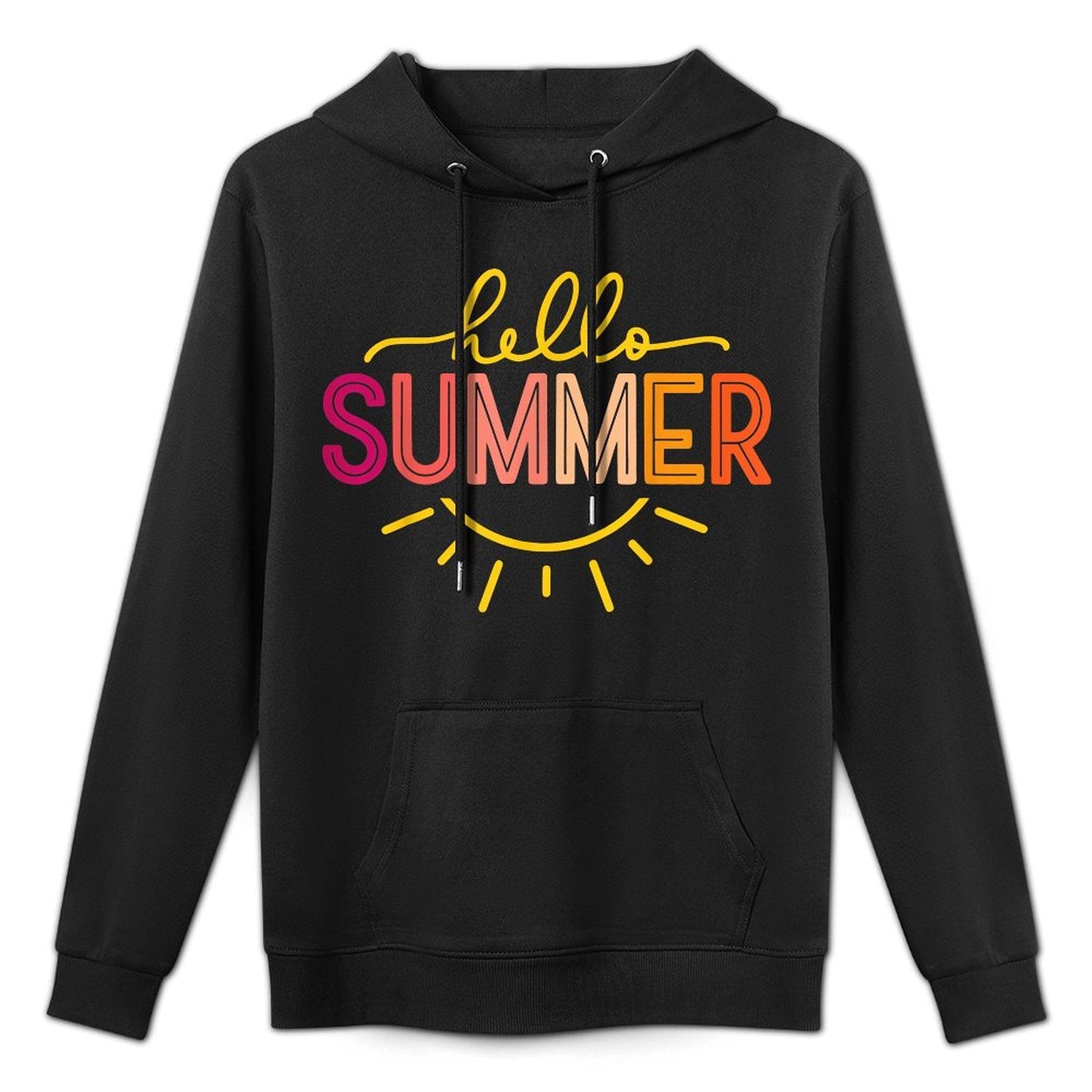 Hello Summer Cool Colorful Popsicle Graphic All-Day Comfort Hoodie